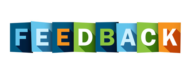 FEEDBACK Vector Letters Icon