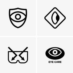 Eye care symbols