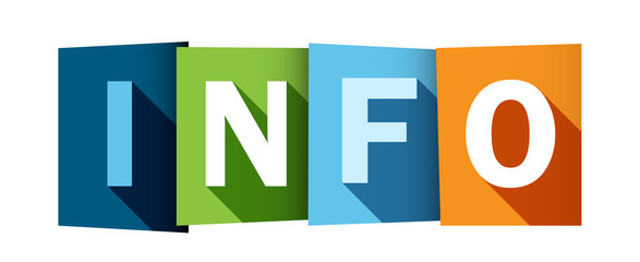 "INFO" Overlapping Letters Vector Icon