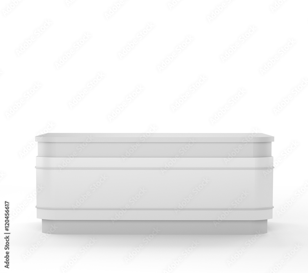 Poster desk or counter from front view