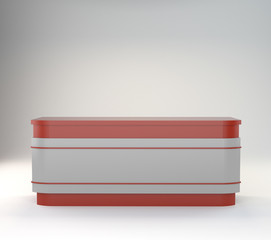 desk or counter from front view