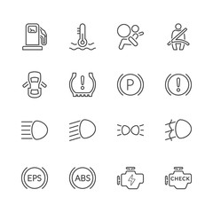 auto parts thin line iconset 3