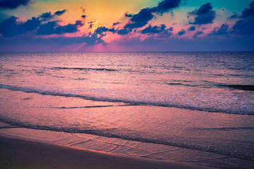 Early morning, sunrise over sea