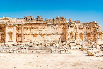 Great Court of Baalbek in Beqaa Valley, Lebanon. Baalbek is located about 85 km northeast of Beirut...