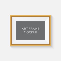 Realistic picture frame mockup