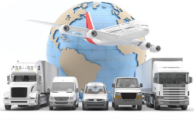 Transporte internacional de mercancías aéreo y por carretera. Transporte aereo urgente. 