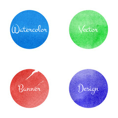 bright watercolor painted circles