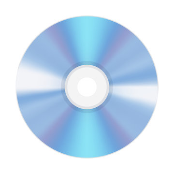 realistic blank compact disc CD or DVD isolated on a white background