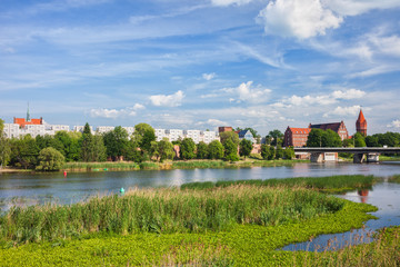 Fototapeta na wymiar City Of Malbork River View