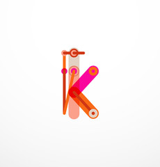 Abstract line design letter logo