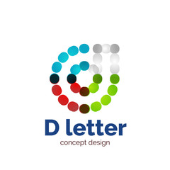 Vector modern minimalistic dotted letter concept logo