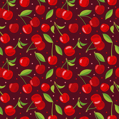 cherry seamless pattern. 