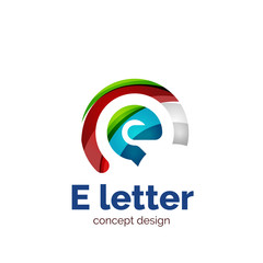 Vector letter concept logo template, abstract business icon