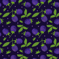 blackberry seamless pattern.