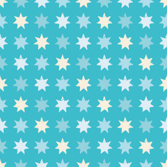 Fototapeta na wymiar Seamless vector background with decorative stars. Print. Cloth design, wallpaper.