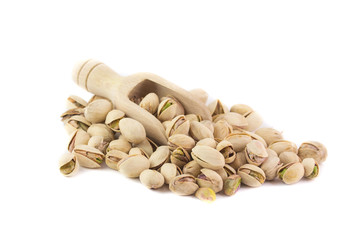Pistacchi e un cucchiaio di legno