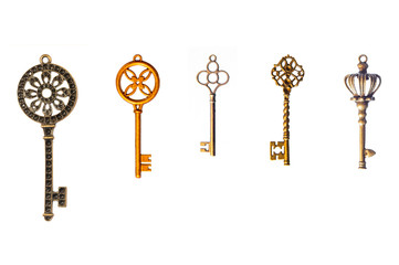 Set of decorative keys