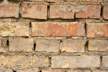 old red brick wall texture.