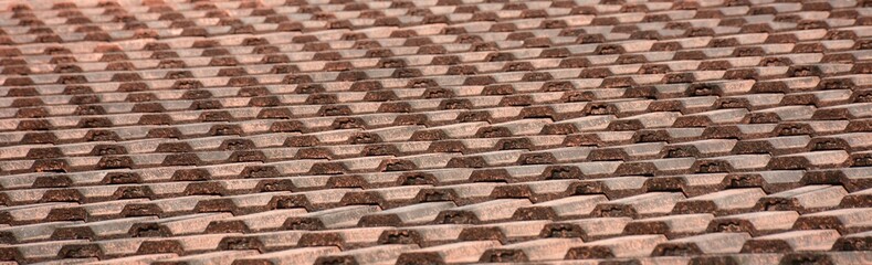 old roof tile pattern-close up