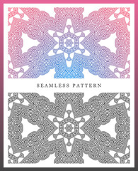 Snow flake seamless pattern. Christmas background.