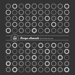 Decorative round frame and label