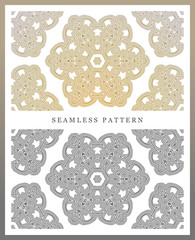 Snow flake seamless pattern. Christmas background.