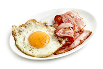 fried egg and bacon