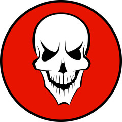 Human white skull