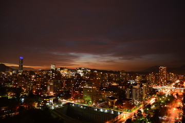 Amazing sunset in Santiago Chile