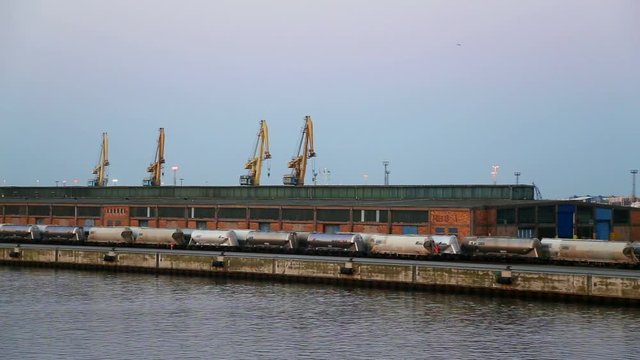 Cargo traine at port of Rostock May 2016