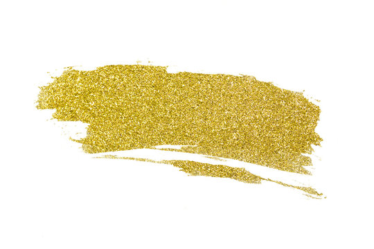 Gold glitter painted abstract background