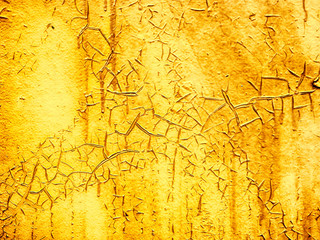 Grunge concrete texture background , yellow wall.