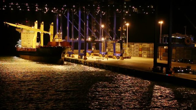 Port of Gdansk Night cargo operations May 2016