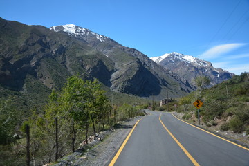 landscape of mountains and canyons in Chile