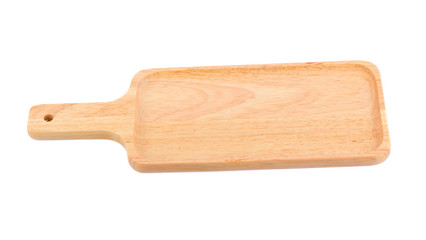 wood plate on white background
