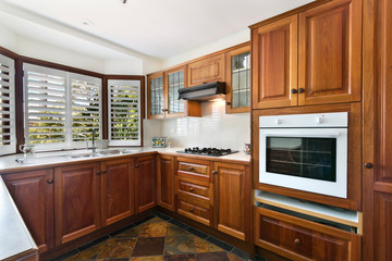 the kitchen with modern style
