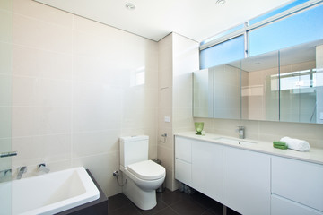 Modern bathroom in luxury apartment

