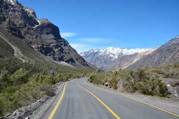 Fototapeta premium landscape of mountains and valley in Chile