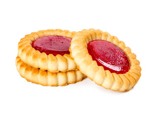 Cookies with strawberry jam