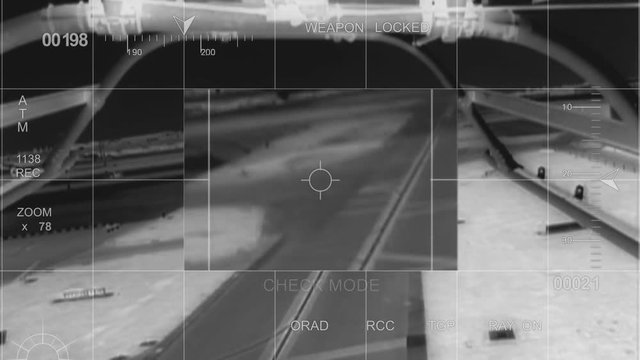 infrared - War Helicopter system check
