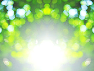Abstract nature bokeh with sunlight background