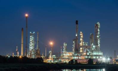 Plakat Oil petrochemical refinery plant