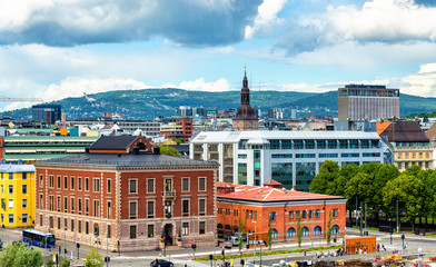 View of Oslo city centre - obrazy, fototapety, plakaty