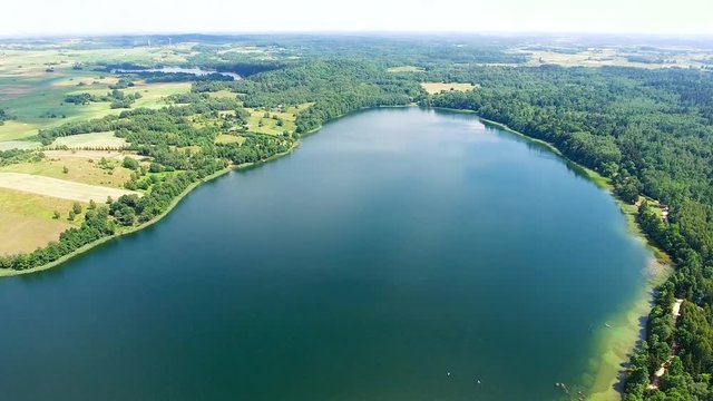 beautiful lake aerial view