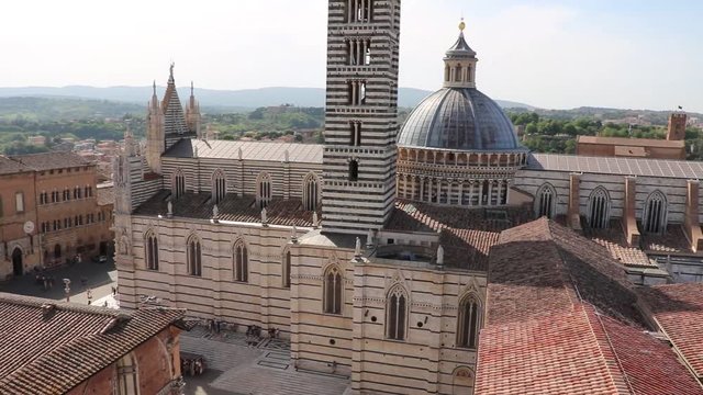 Dusk at Cathedral Santa Maria Assunta in Siena, Tuscany Italy 