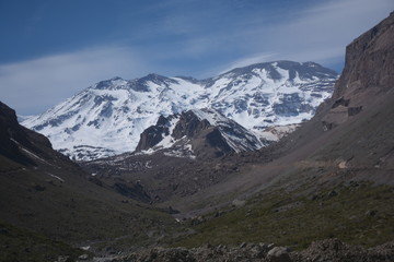 landscape of mountains and valley in Chile