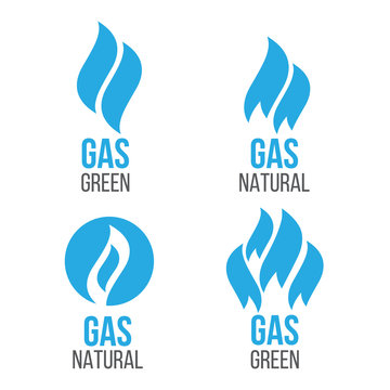 Gas Industry Logos. Energy Green Fuel Logo