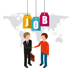 job opportunity flat icons vector illustration design