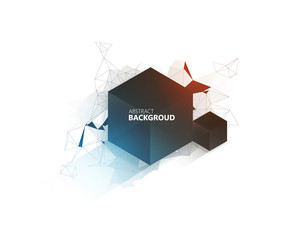 Abstract Design, Hexagon Background. Vector backdrop illustration on white. Isolated.     © Droidworker