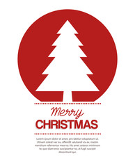 tree merry christmas isolated vector illustration eps 10